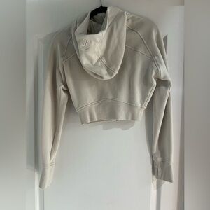 LULULEMON SCUBA FULL ZIP CROPPED HOODIE - Bone Size 4